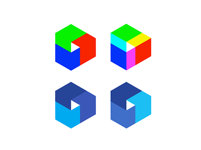 Modular PLAY icon, logo explorations for multimedia project logo play