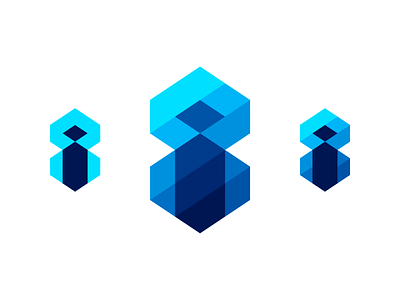 i8, immersive tech logo design symbol explorations