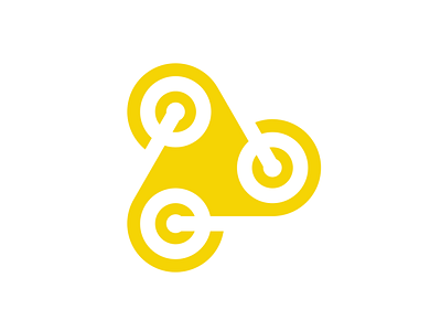 3 Wheel Media, play icon + wheels in negative space