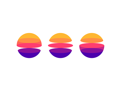 Portals / dimensions / planets for a digital ecosystem logo icon