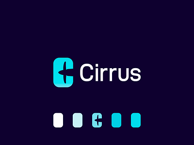 Cirrus ai logo: C letter + airplane propeller in negative space abstract ai airplane ar aviation booking c cirrus deep learning fly flight flyghts letter mark monogram logo logo design logomark modern negative space plane ticketing tickets window