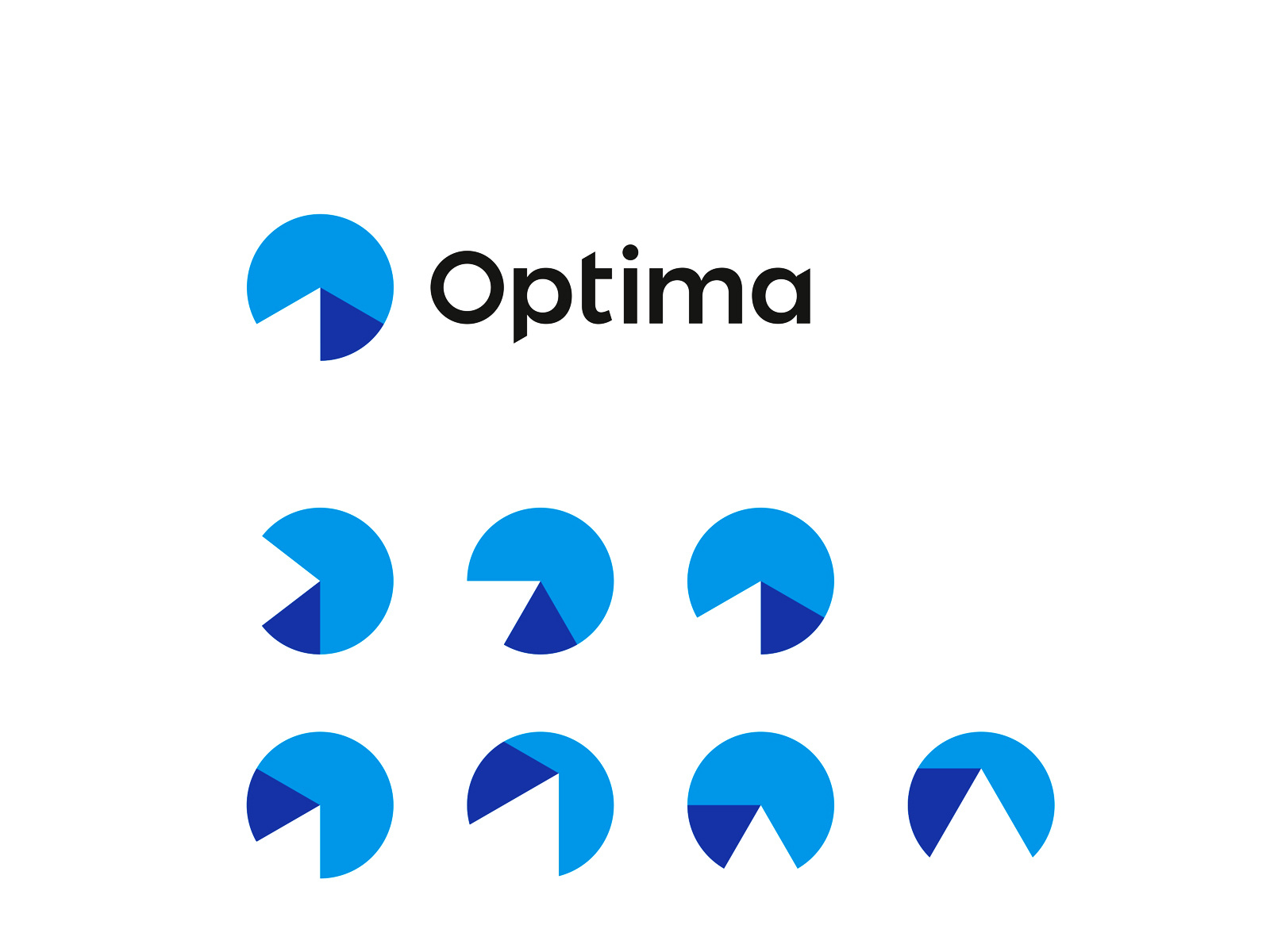 Optima, sports activity tracking logo: O, timer, chart, mountain by ...