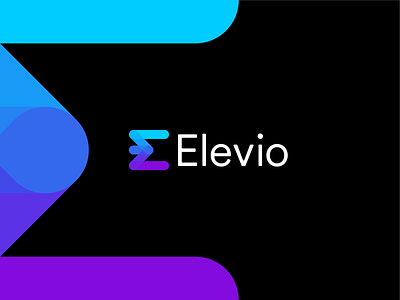 Elevio, intelligent automated customer support, logo design ai artificial intelligence automated care colorful customer data docs e engagement intelligent letter mark monogram load logo logo design logomark modern support tasks team