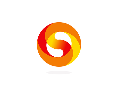 S, sun, Yin Yang, circle, letter mark / logo design symbol