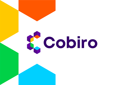 Cobiro website builder logo design: letter C, boxes, modules