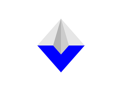 V for Volare logo: letter V + paper plane in negative space