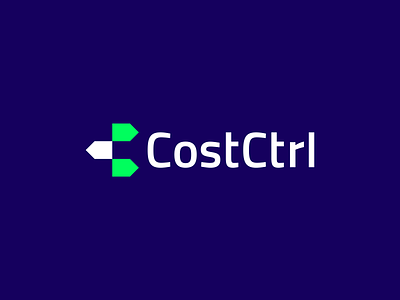 CostCtrl logo: C letter, CC negative space + price tags + wrench