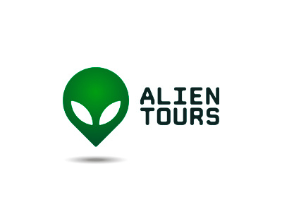 Alien Tours logo design alien google maps location logo logo design map pin marker pin pin pointer pointer space tours travel travel traveling travelling