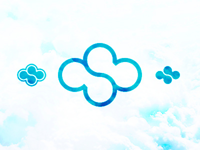 cloud + sky logo design symbol, c + s monogram administration c cloud clover computing cs hosting it letter mark monogram logo logo design monogram s sc sky symbol web marketing