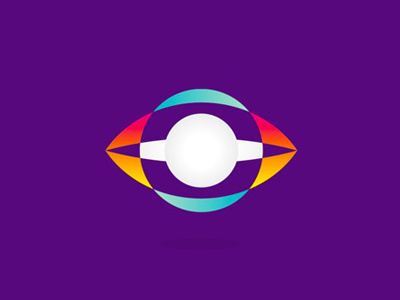 eye + planet + space logo design symbol