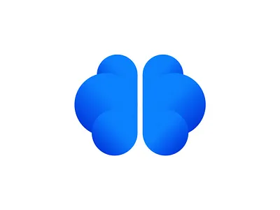 SmartCloud logo design: brain from clouds ai artificial intelligence brain brains clever cloud daas google hosting icon intelligent iot iq logo logo design saas smart smart contracts storage tech