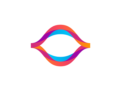 Flow ai logo design: mouth, eye, flowing brain waves
