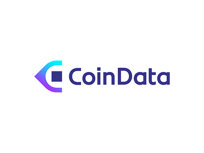 CoinData crypto analytics logo design: eye, C letter, data block abstract block blockchain c coin crypto analytics daas data defi wallet digital money finance financial fintech letter mark monogram logo logo design modern negative space portfolio tracker saas