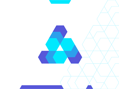 Letter A data blocks blockchain modules network logo design by Alex Tass.png
