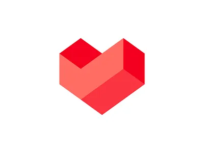 Heart, V, check mark, logo symbol icon - Happy Valentines! abstract blocks branding check mark dating digital heart icon letter mark monogram logo logo design logomark love metaverse minimalist symbol tech tehnology v valentines day