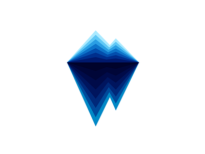 Iceberg fintech logo design symbol