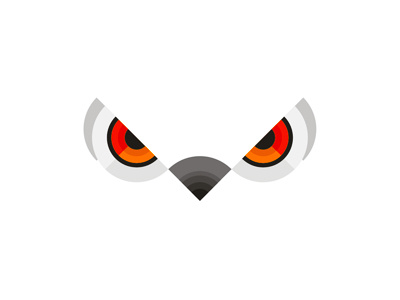 White Owl logo design symbol