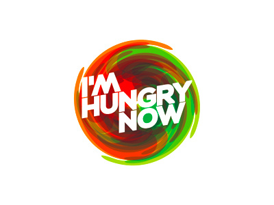I'm hungry now logo design acid food hunger hungry logo logo design online food ordering service restaurants swirl