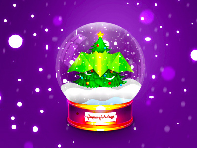 Happy Holidays! bat christmas globe happy holidays logo logo design snowing symbol winter xmas