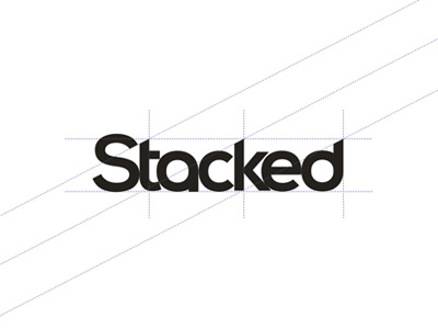 Stacked logotype / word mark type construction