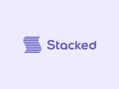 Stacked fitness / gym app logo design