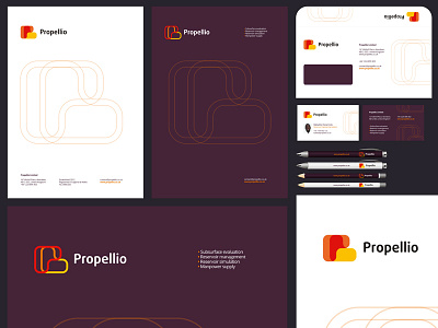 Propellio Limited logo & stationery / identity design a4 letterhead dl envelope consulting services corporate branding double sided business cards edibles consumables production energy education real estate logo logo design propel propeller propellio stationery identity design