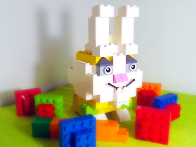 Happy Easter! afol bricks colorful eggs easter easter bunny eggs happy easter lego moc rabbit