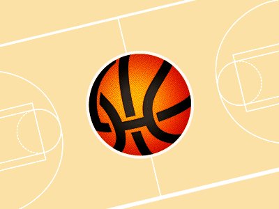 HIL monogram, basketball ball, logo design symbol