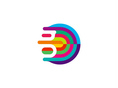 G / gravity colorful abstract fluid logo design symbol