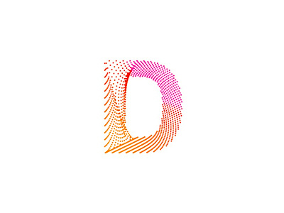 Particles D monogram / logo design symbol