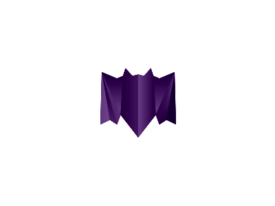 Flying bat, animated logo design symbol [GIF] animated bat flying folding origami geometric mark gif loading icon logo logo design new portfolio website spreading wings symbol