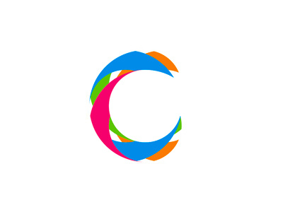 C monogram logo design symbol c colorful dynamic icon interactive letter mark monogram logo logo design monogram parts pieces ribbons symbol