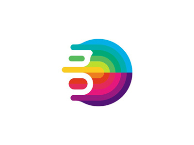 G / gravity colorful abstract fluid logo design symbol