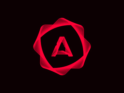 A, mobile apps developer logo design symbol