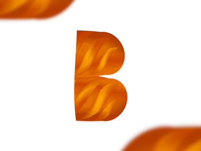 B for Bread, letter mark, logo design symbol