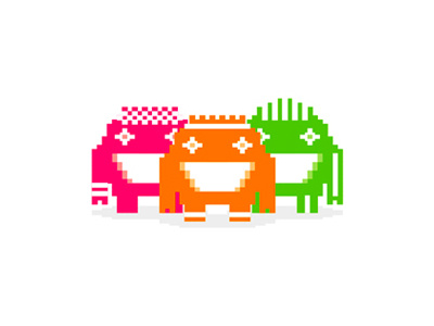 8 / 16 / 32 bit characters, gaming logo design symbol v2 8 16 32 bit bits 8bits 16bits 32bits beasts characters characters beasts animals community fun fun happy joy characters games gaming logo logo design monster monsters multiplayer pixel pixels art smile smiles smiling symbol icon mark