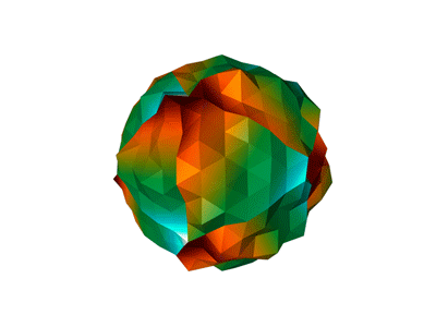 Low poly planet [GIF] animation / logo design symbol 3d sphere branding earth geography geographic information systems gif animation gis it tin identity design logo logo design low poly planet stationery design triangulated irregular networks