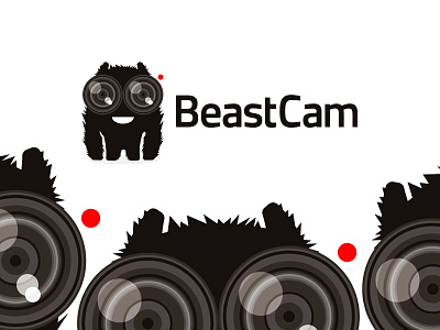 BeastCam live streaming app logo design app apps applications china chinese asia friendly happy yeti live streaming camera logo logo design mascot monsters beasts characters smiling smile symbol icon mark wild animals
