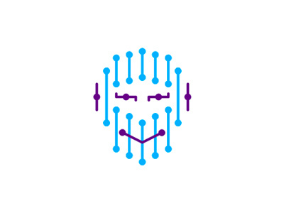 Artificial intelligence AI IT assistant logo design symbol