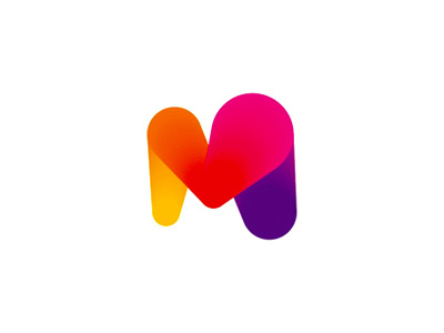 Mmmmm lovely, M letter mark logo design symbol