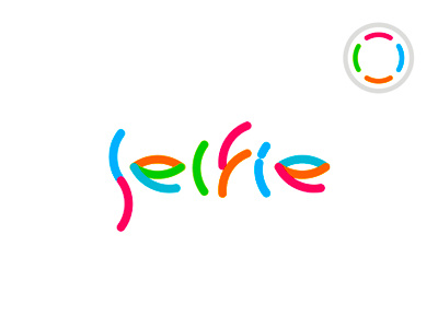 Selfie video social network logo design