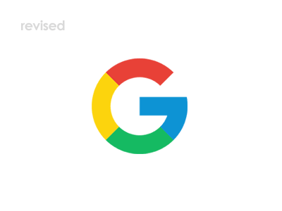 Google redesigned G letter mark icon - unofficial revised 2015 2016 new logo coloring style colors coloring system evolving identity fixed revised geometric geometry google logo design identity design letter mark icon symbol logo designer refresh redesign rebranding updated reworked