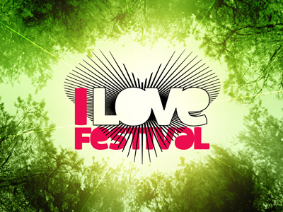 I Love Festival logo, identity, poster design