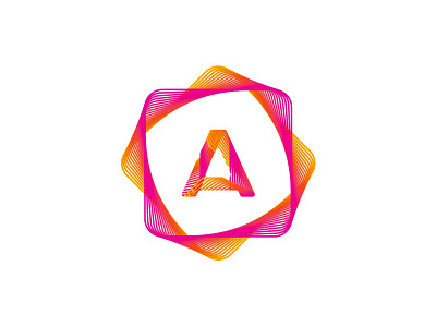 A, mobile apps developer logo design symbol