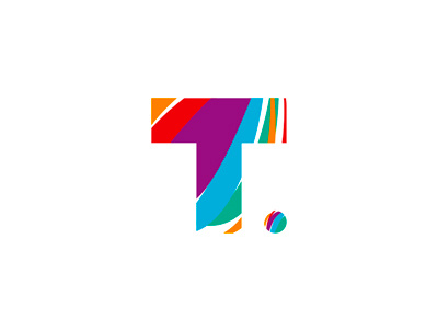 T goes traveling, logo design symbol