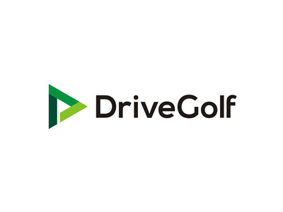 Drive Golf logo design: learning triangle, negative space flag