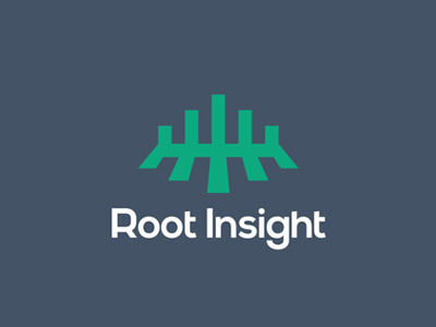 Root Insight, stats & data analytics logo design business operations charts crm logo logo design saas stats data analytics