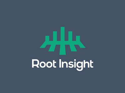 Root Insight, stats & data analytics logo design