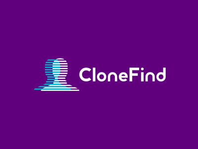 CloneFind, social app logo design app apps clone clone clones clone find find finder logo logo design match mobile network people humans man men shadows social transparent