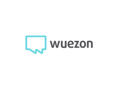 Chat bubbles + W letter, Wuezon logo design